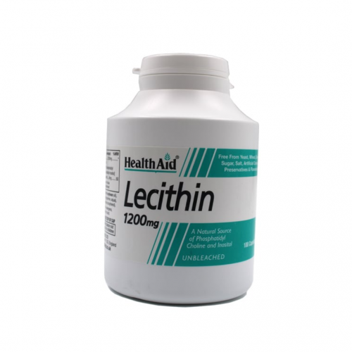 Health Aid Lecithin 1200 mg Συμπλήρωμα Φυσικής Λιποδιάλυσης με Λεκιθίνη 100 κάψουλες